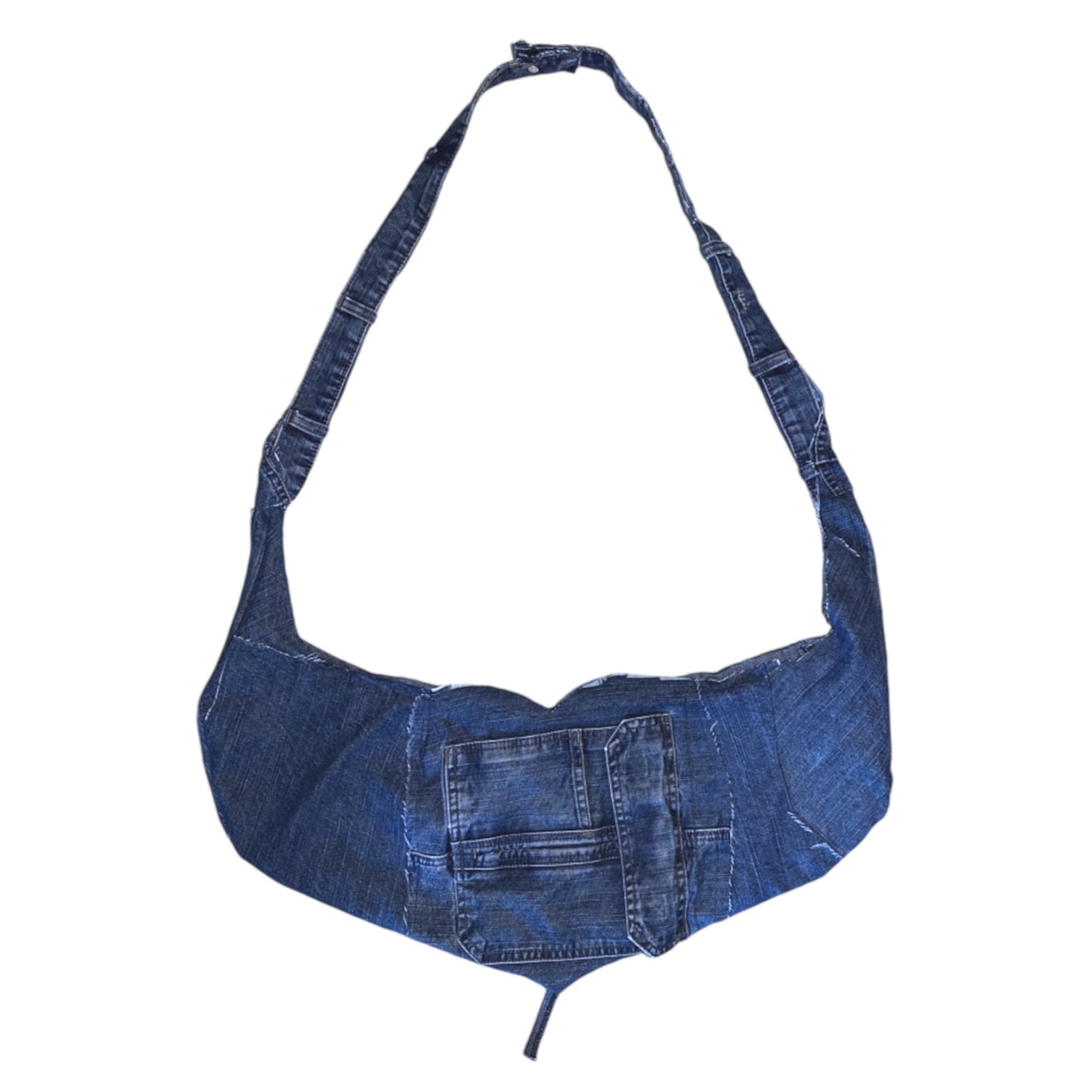 Reworked Up-Cycled Denim Heart Bag